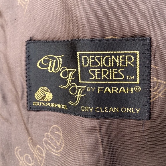 SOLD Men’s Vintage Wool Two Button Front Brown Tweed Sport Coat - Picture 5 of 7